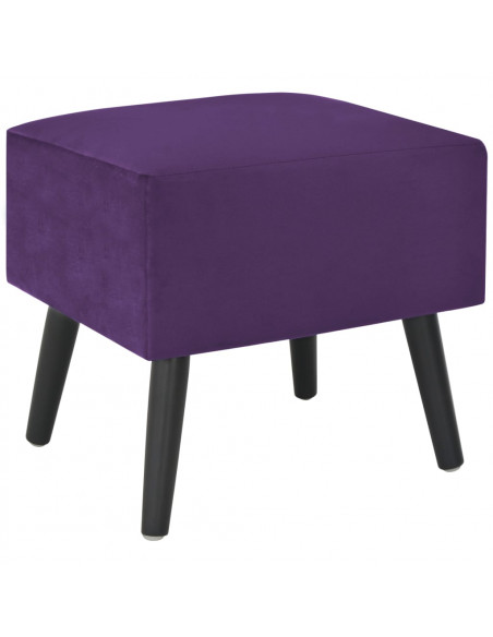 Comodino Viola Scuro 40x35x40 cm in Velluto