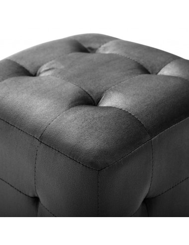 Comodini 2 pz Nero 30x30x30 cm in Tessuto Vellutato