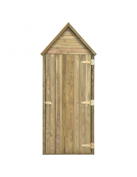 Capanno da Giardino con Porta 69,5x32x178 cm in Pino Impregnato