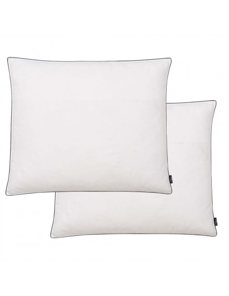 Cuscini 2 pz Imbottitura Leggera Mix di Piume 70x60 cm Bianchi