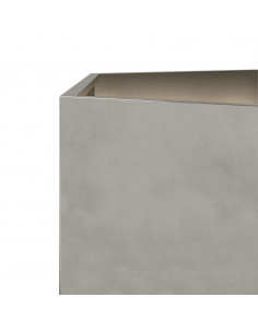 Fioriera da Giardino Nera Esagono 46x40x45 cm in Acciaio