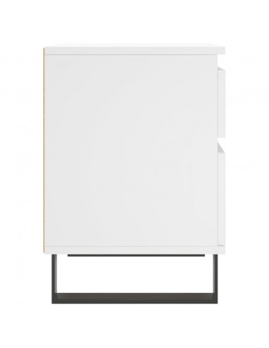 Comodino Bianco 40x35x50 cm in Legno Multistrato