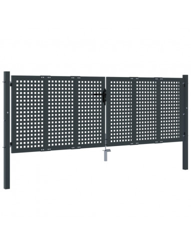 Cancello Giardino Antracite 300x125 cm in Acciaio
