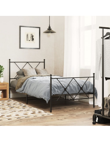 Testiera in Metallo Nero 90 cm