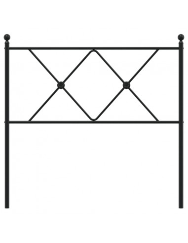 Testiera in Metallo Nero 90 cm