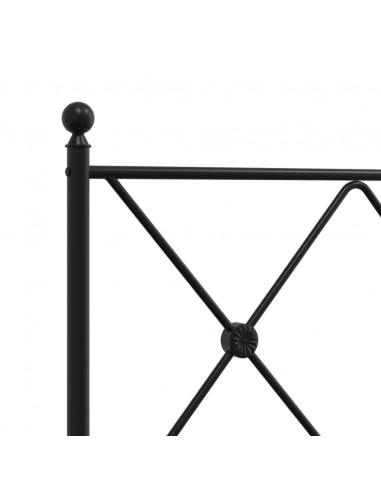 Testiera in Metallo Nero 90 cm