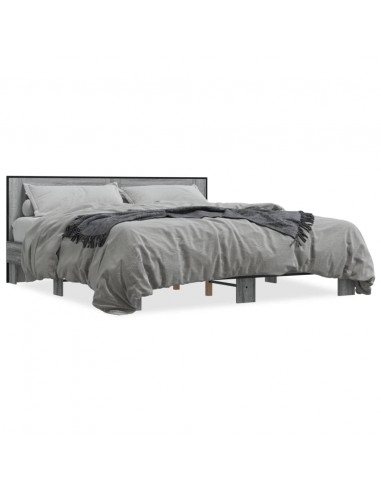 Giroletto Grigio Sonoma 200x200 cm in Legno Multistrato Metallo