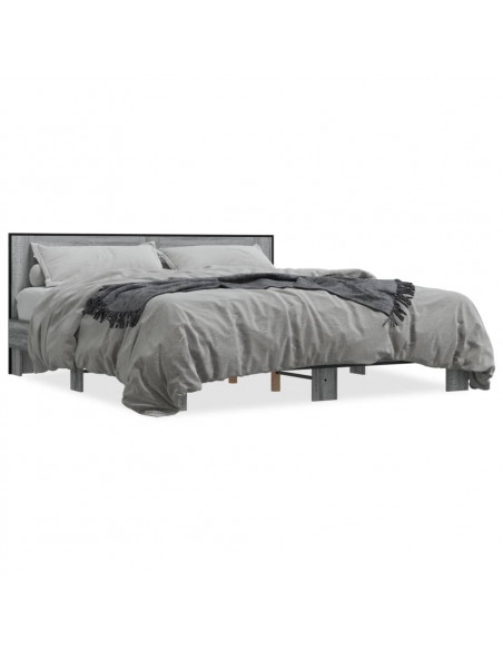 Giroletto Grigio Sonoma 200x200 cm in Legno Multistrato Metallo