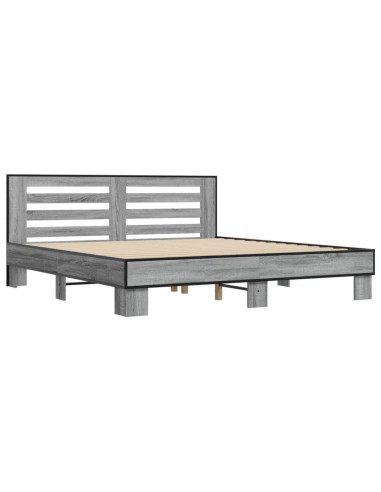 Giroletto Grigio Sonoma 200x200 cm in Legno Multistrato Metallo