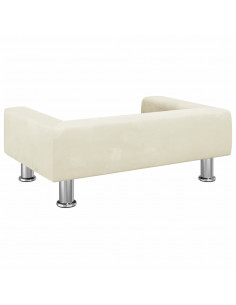 Divano per Bambini Crema 70x45x26,5 cm in Velluto