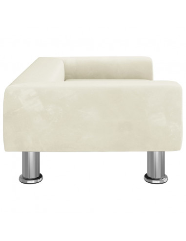 Divano per Bambini Crema 70x45x26,5 cm in Velluto