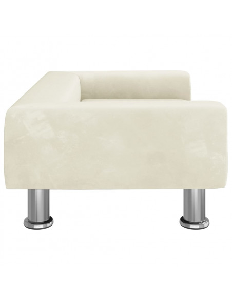 Divano per Bambini Crema 70x45x26,5 cm in Velluto