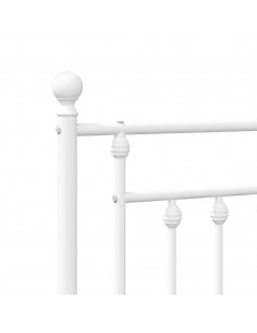 Testiera in Metallo Bianco 200 cm