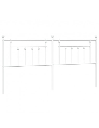 Testiera in Metallo Bianco 200 cm