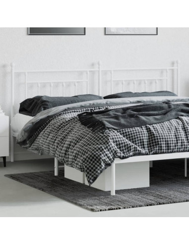 Testiera in Metallo Bianco 200 cm