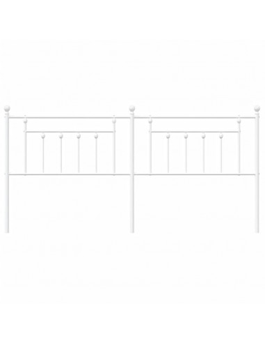 Testiera in Metallo Bianco 200 cm