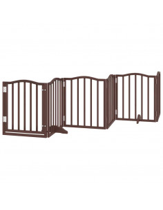 Cancello Cani Porta Pieghevole Marrone 12 Pannelli 600cm Pioppo 2