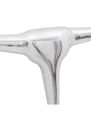 Decorazione da Parete Testa di Toro in Alluminio Argento 72 cm