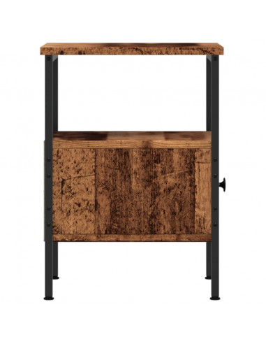 Comodini Legno Antico 2 pz 34x36x50 cm in Legno Multistrato