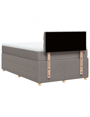 Giroletto a Molle con Materasso Tortora 120x200 cm in Tessuto