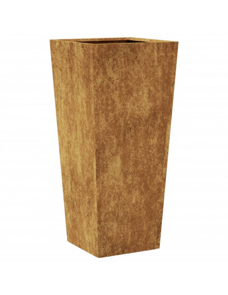 Fioriera da Giardino 35x35x75 cm in Acciaio Corten