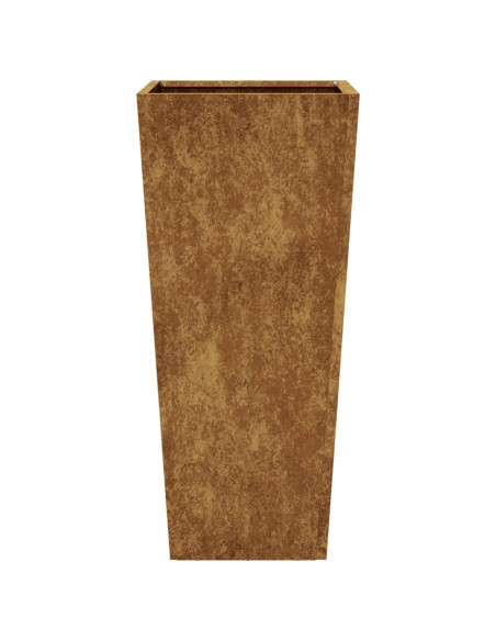 Fioriera da Giardino 35x35x75 cm in Acciaio Corten