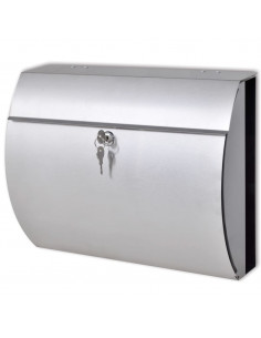 Cassetta della posta in acciaio inossidabile 37,5 x 13 x 31 cm 2