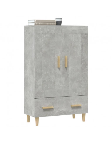 Credenza Grigio Cemento 70x31x115 cm in Legno Multistrato
