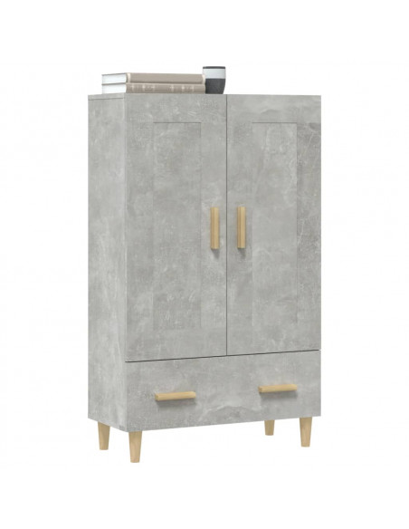 Credenza Grigio Cemento 70x31x115 cm in Legno Multistrato