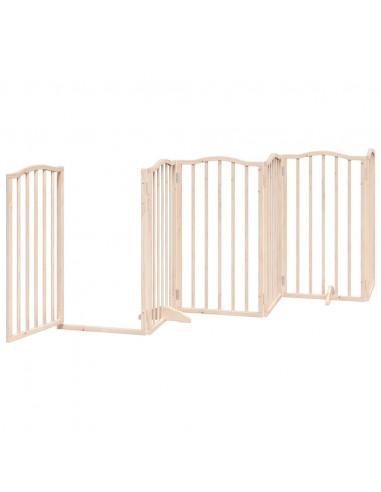 Cancello per Cani Porta Pieghevole 12 Pannelli 300 cm in Pioppo