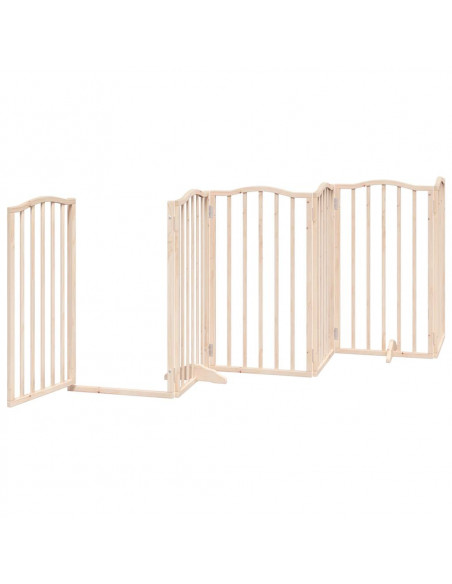 Cancello per Cani Porta Pieghevole 12 Pannelli 300 cm in Pioppo