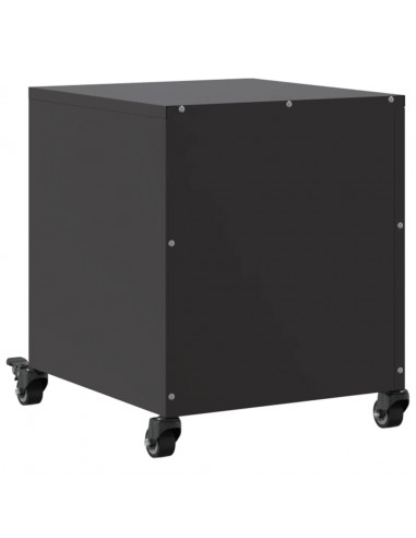 Comodino Nero 36x39x43,5 cm in Acciaio