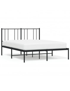 Giroletto con Testiera in Metallo Nero 140x190 cm 2