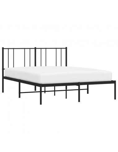 Giroletto con Testiera in Metallo Nero 140x190 cm