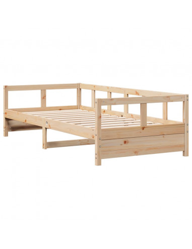 Dormeuse Naturale 90x200 cm in Legno Massello di Pino