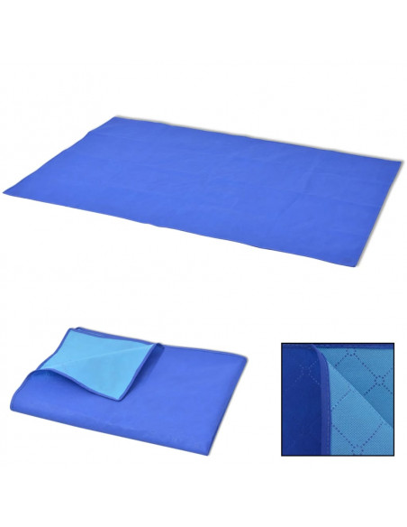 Coperta da Picnic Blu e Celeste 100x150 cm