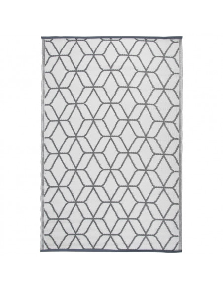 Esschert Design Tappeto da Esterno 180x121 cm Grigio Bianco OC25