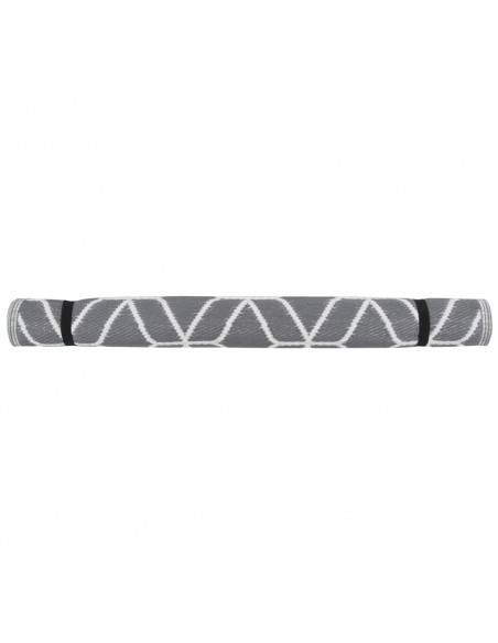 Esschert Design Tappeto da Esterno 180x121 cm Grigio Bianco OC25