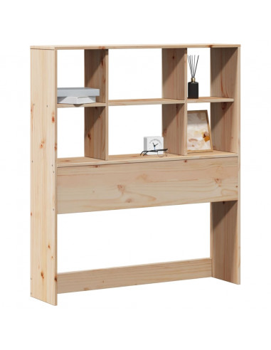 Testiera con Ripiani 90 cm in Legno Massello di Pino