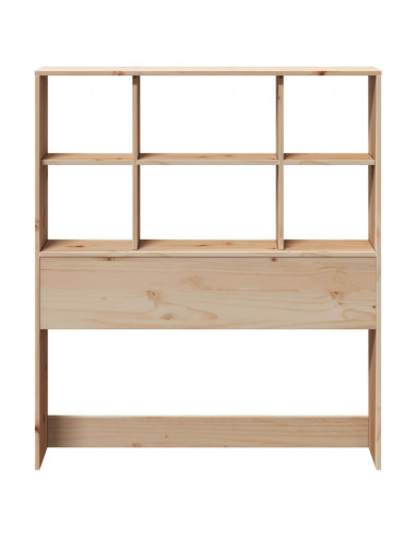 Testiera con Ripiani 90 cm in Legno Massello di Pino