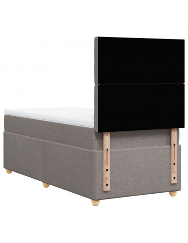 Giroletto a Molle con Materasso Tortora 80x200 cm inTessuto