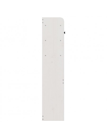 Testiera con Ripiani Bianca 75 cm in Legno Massello di Pino
