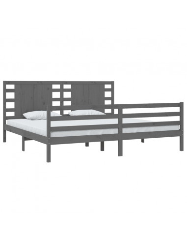 Giroletto Grigio in Legno Massello di Pino 200x200 cm