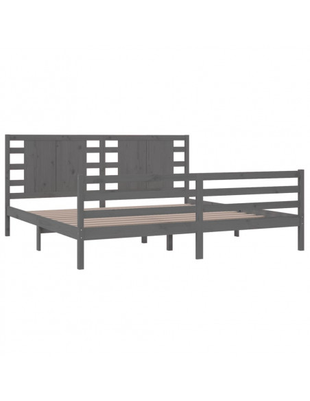 Giroletto Grigio in Legno Massello di Pino 200x200 cm