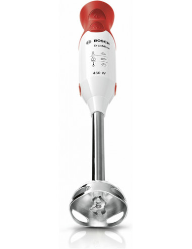 Bosch MSM64110 Frullatore a immersione ErgoMixx 450 W Bianco, Rosso