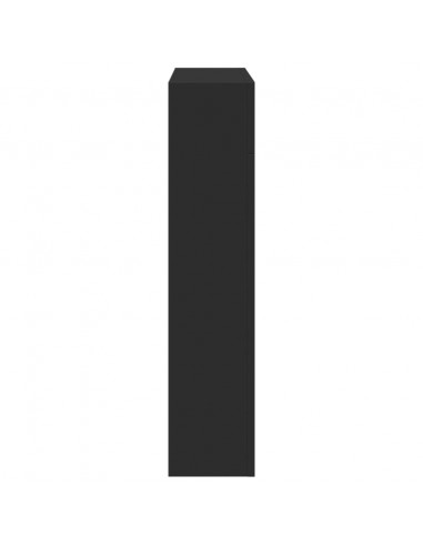 Cornice per Camino Nera 81x18x82 cm in Truciolato