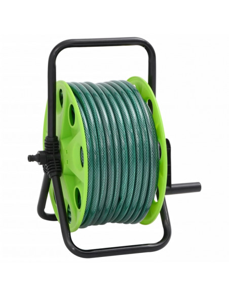 Avvolgitubo Autonomo Verde con Set Raccordi Tubo 0,75" 20 m PVC