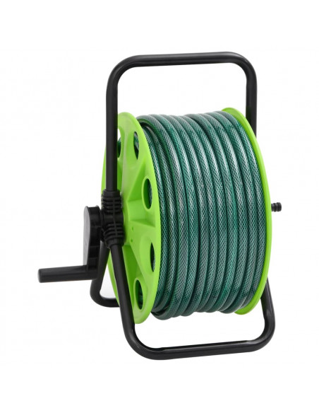 Avvolgitubo Autonomo Verde con Set Raccordi Tubo 0,75" 20 m PVC