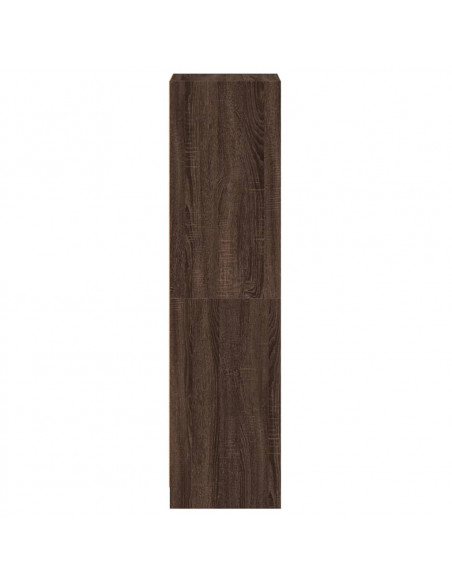Credenza con Anta in Vetro Rovere Marrone 35x37x142 cm