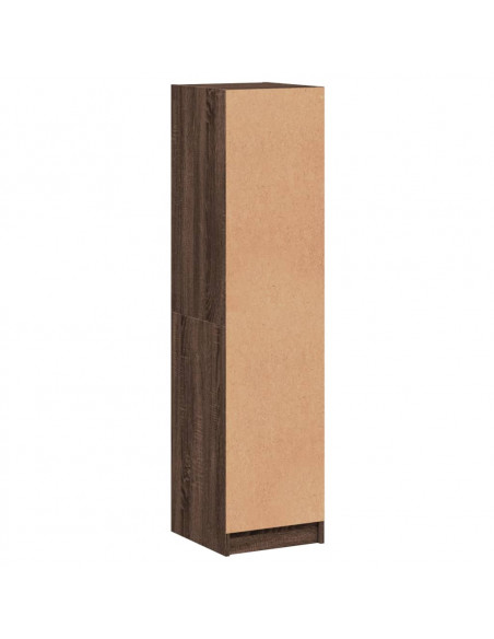 Credenza con Anta in Vetro Rovere Marrone 35x37x142 cm